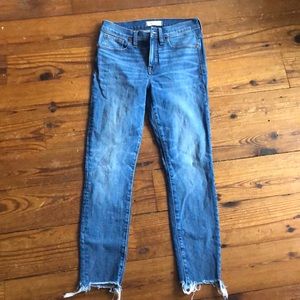Madewell 9” high rise skinny crop indigo jean 27